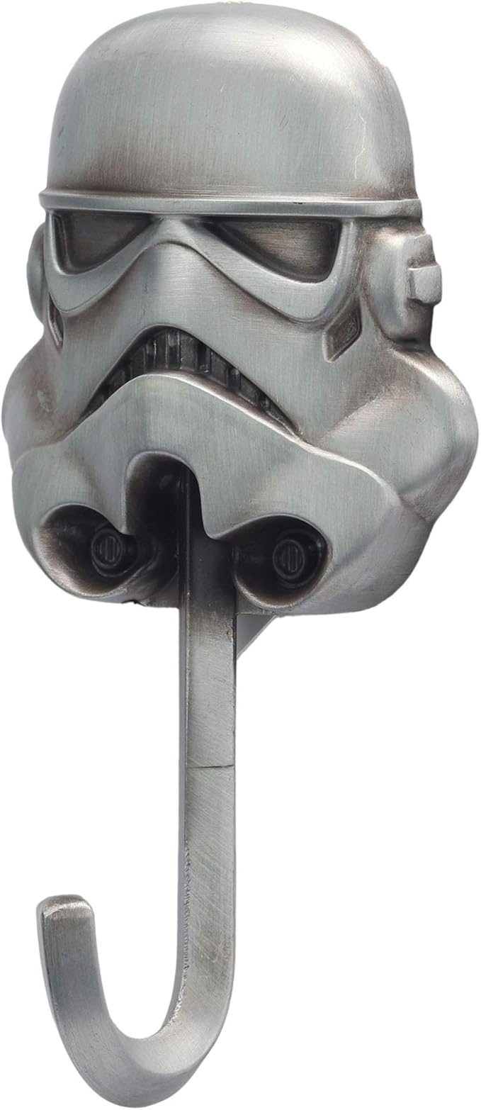 Open Road Brands Disney Star Wars Stormtrooper Cast Iron Wall Hook - Star Wars Wall Hook for Coats, Jackets, Keys and More