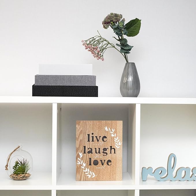 Tioncy 3 Pcs Fake Book Box Neutral Linen Book Box Decorative Faux Prop Storage for Farmhouse Home Decor shelf Table Card Photo DIY Keepsake Gift(Multi Sizes,Black, White, Dark Gray)