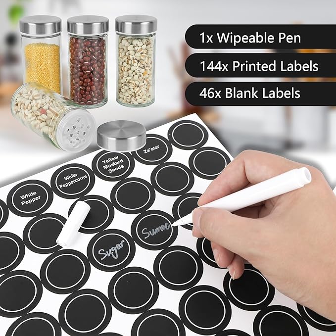Rotating Spice Rack Organizer, Spice Tower for Countertop, Revolving Spice Rack Set for Cabinet, Silver Steel Kitchen Seasoning Organizer with 20 Jars and Funnel