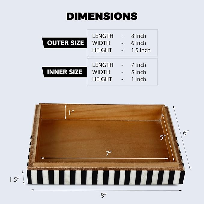 Handicrafts Home Decorative Box 8x6 – Photo Storage Box, Jewelry Organizer, Modern Decorative Storage Box with Lid, Bohemian Table Décor, Vintage Keepsake Box for Shelf or Coffee Table Décor