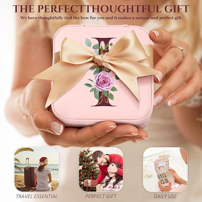 Easter Basket Stuffers for Teens Essentials, Valentines Day Christmas Stocking Stuffers for Women Teen Girl Gifts Trendy Stuff Travel Jewelry Box Case Organizer Personalized Birthday Gifts