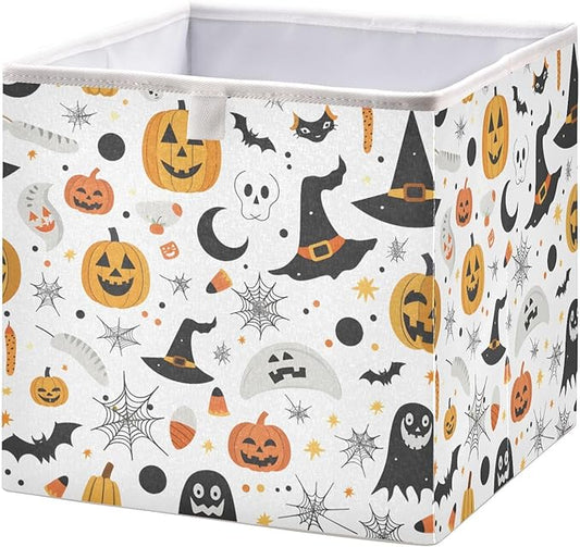 Bolaz Pumpkin Hat Closet Organizers Storage Cubes Storage Bins Shelf Baskets Containers for Home Room Office,Square