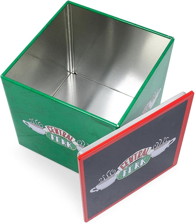 Ukonic Friends Central Perk 4-Inch Tin Storage Box Cube Organizer with Lid | Basket Container, Cubby Cube Closet Organizer, Home Decor Accessories | Nostalgic Gifts And Collectibles