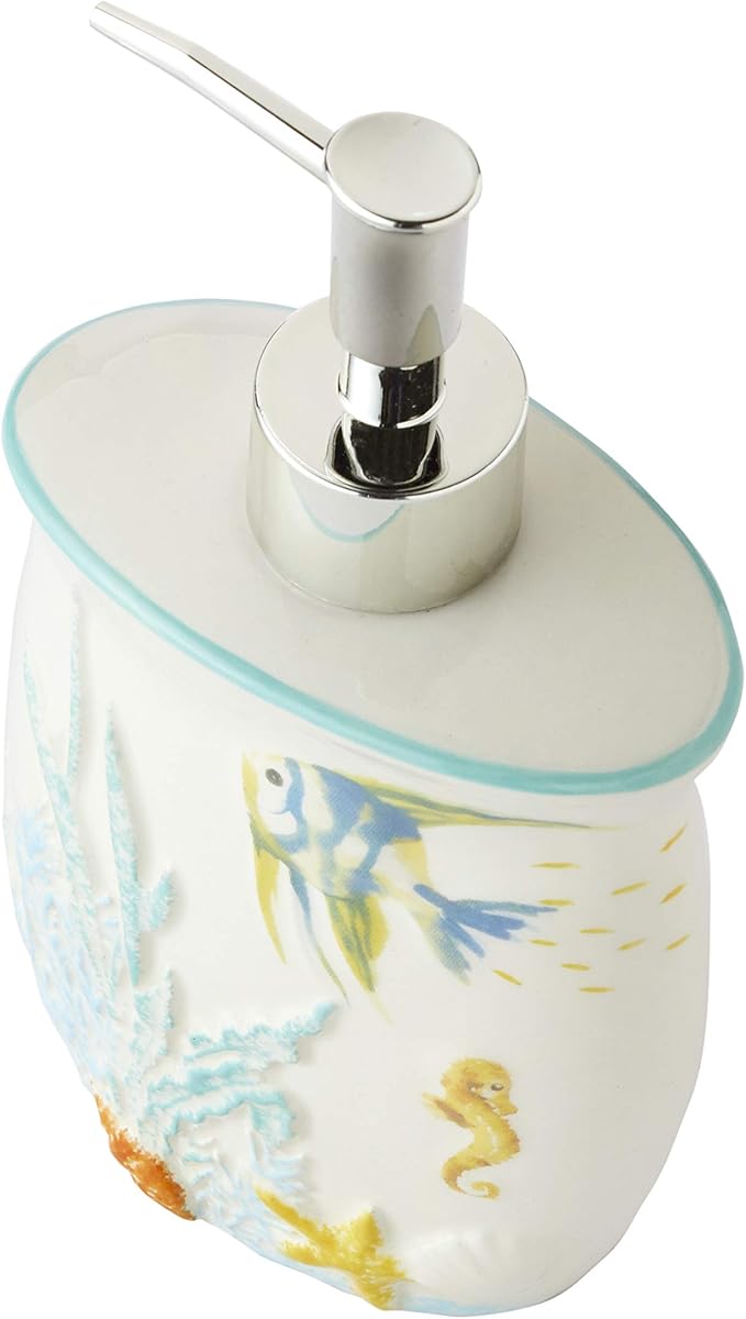 SKL Home Ocean Watercolor Soap Dispenser, Multi