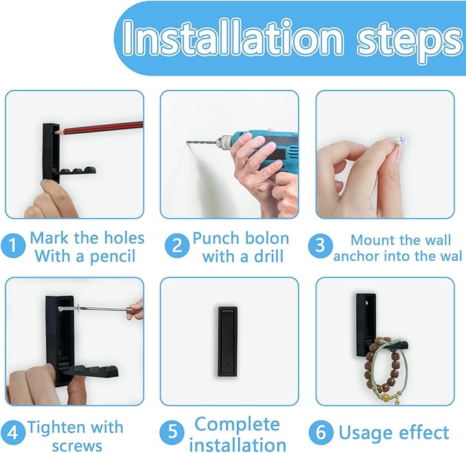 4PCS Magnetic Folding Wall Hooks, Heavy Duty 30LB Zinc Alloy Foldable Coat Hooks for Hanging Towels, Coats, Bags, Keys - Space Saving Black Wall Mounted Hooks for Bathroom, Kitchen, Entryway, Closet