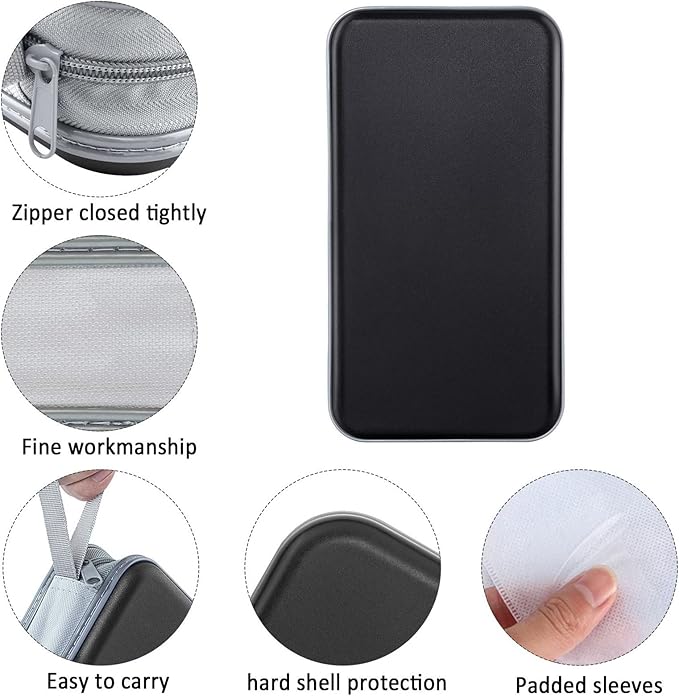 CD Case, DVD Case Holder 96 Capacity Hard Plastic CD DVD Disc Cases Storage Binder Wallet for Car Home Office Travel (Black)