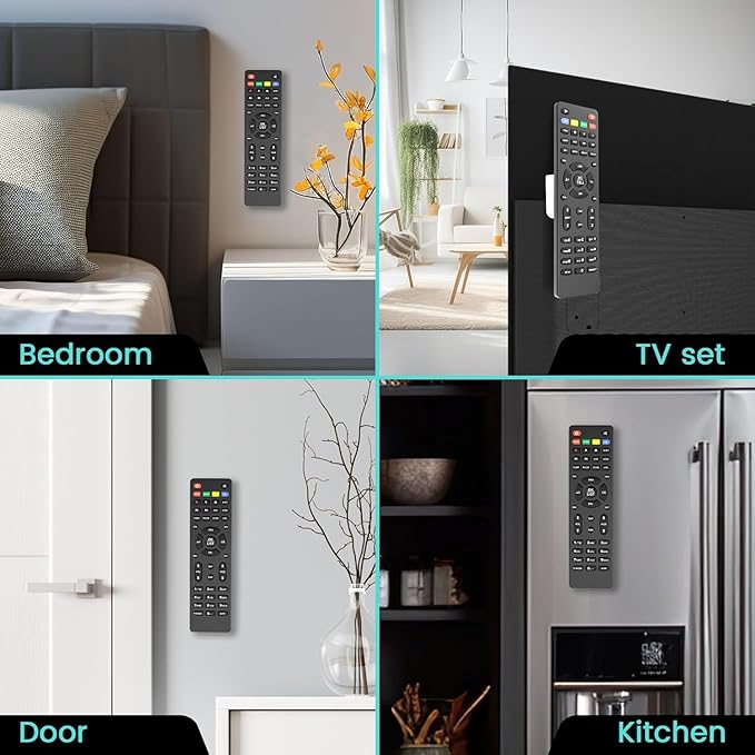 6-Piece Magnetic Remote Control Holder Wall Mount - Self Adhesive Suitable for Tv Backside as Well as Tv Fan and Air Conditioner Remote Controls