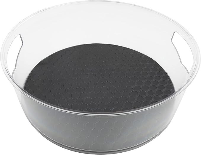 Spectrum Extra Large High Wall Turntable 12.25 in Charcoal Gray XL Tall Lazy Susan Rotating Organizer for Kitchen Countertop Table Bathroom Cabinet Refrigerator Pantry Shelf Under Stink Organization