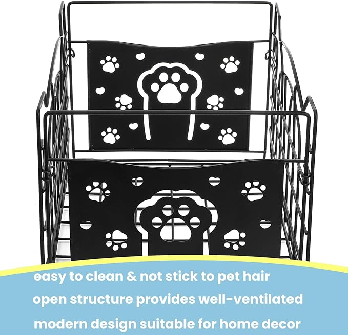 14" Large Wire Baskets for Organizing, Metal Open Storage Bin with Handles, Foldable Kitchen Pantry Organizer, Farmhouse Decor for Cabinets Closets Shelves Laundry Room Bathroom Picnic
