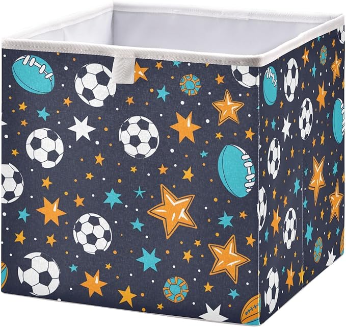Ball and Star Closet Organizers Storage Cubes Storage Bins Shelf Baskets Containers for Home Room Office,Square