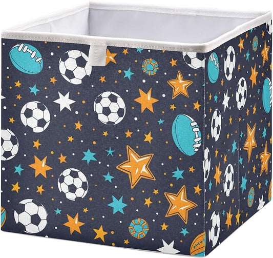 Ball and Star Closet Organizers Storage Cubes Storage Bins Shelf Baskets Containers for Home Room Office,Square