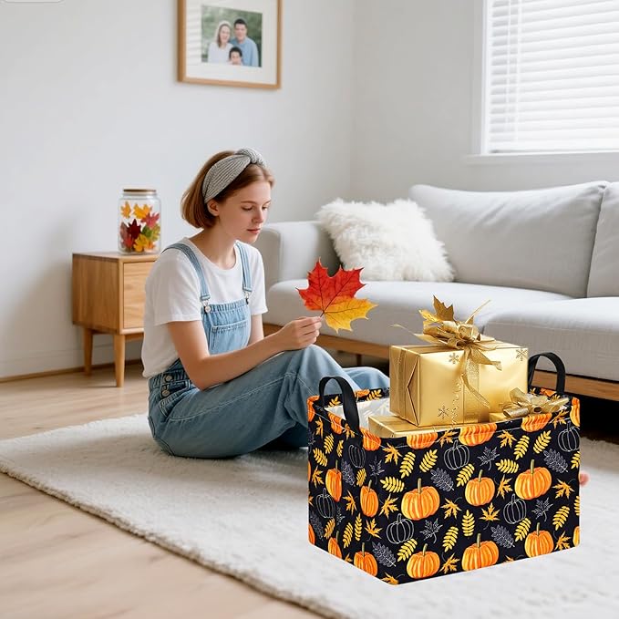 Rectangle Gift Storage Basket Home Shelf Storage Basket Organizer Box Clothes Laundry Hamper Nursery Basket Laundry Basket with Handles