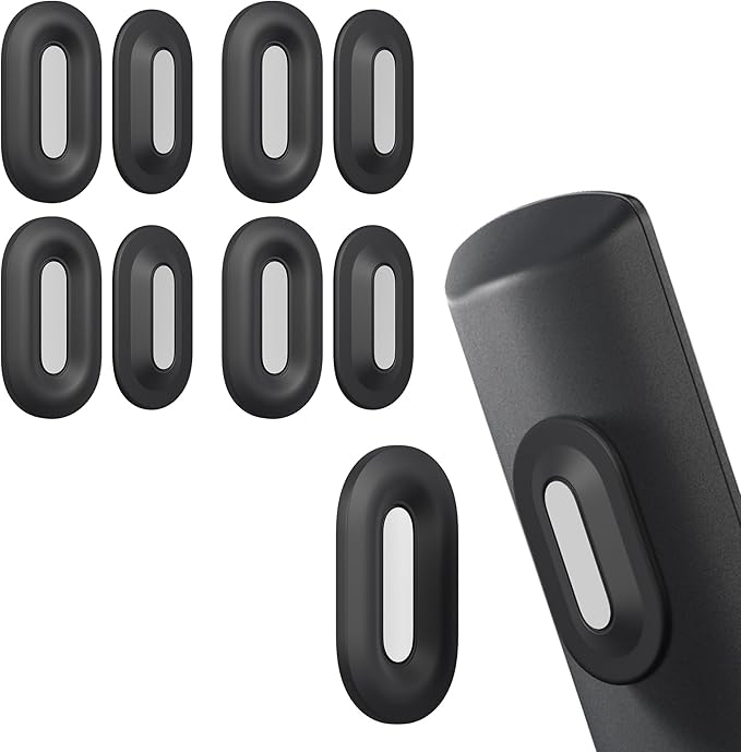 Nearockle Magnetic Remote Control Holder Wall Mount, 2025 Upgraded Smaller & Stronger Magnetic Silicone Remote Control Organizer TV Remote Charger Holder Caddy Back of TV (Black-4 Pack)