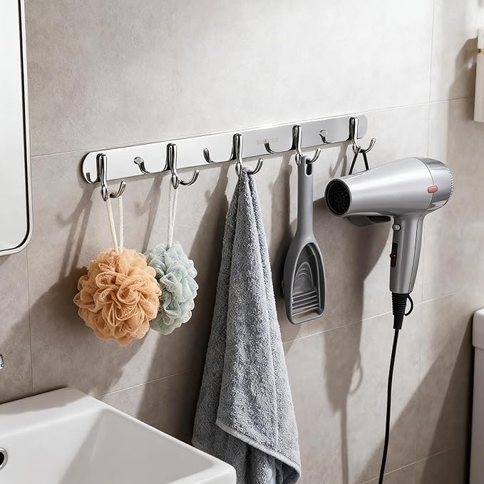 SOLVEX Coat Rack Wall Mount,2 Pack Coat Hooks Wall Mount, Hat Rack Key Holder Bag Hanger for Wall,Wall Hooks for Hanging,Purse Hanger Towel Hooks for Bathroom SP-60303