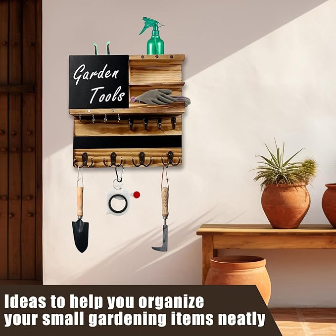 Key Holder for Wall Mounted Keys and Mail Holder Decorative Farmhouse Organizer Wall Hanger with Hooks Small Key Shelf for Home Entryway Hallway Bedroom Decor New Home Gift