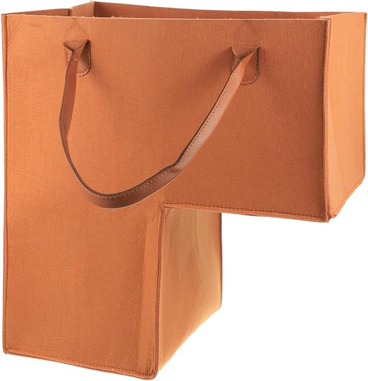 Folding Laundry Hamper Clothes Storage Basket Large Felt Storage Bin with Handles for Home Staircase Organization and Dirty Clothes Storage