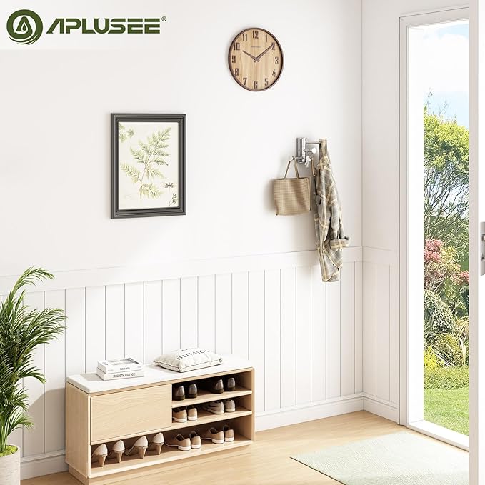 APLusee Brushed Nickel Swivel Coat Hook, 304 Stainless Steel Swivel Towel Hook for Bathroom with Multi 3 Rotating Arms, Wall Mounted