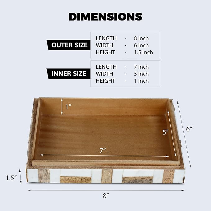 Handicrafts Home Decorative Box 5x7 – Photo Storage Box, Jewelry Organizer, Modern Decorative Storage Box with Lid, Bohemian Table Décor, Vintage Keepsake Box for Shelf or Coffee Table Décor