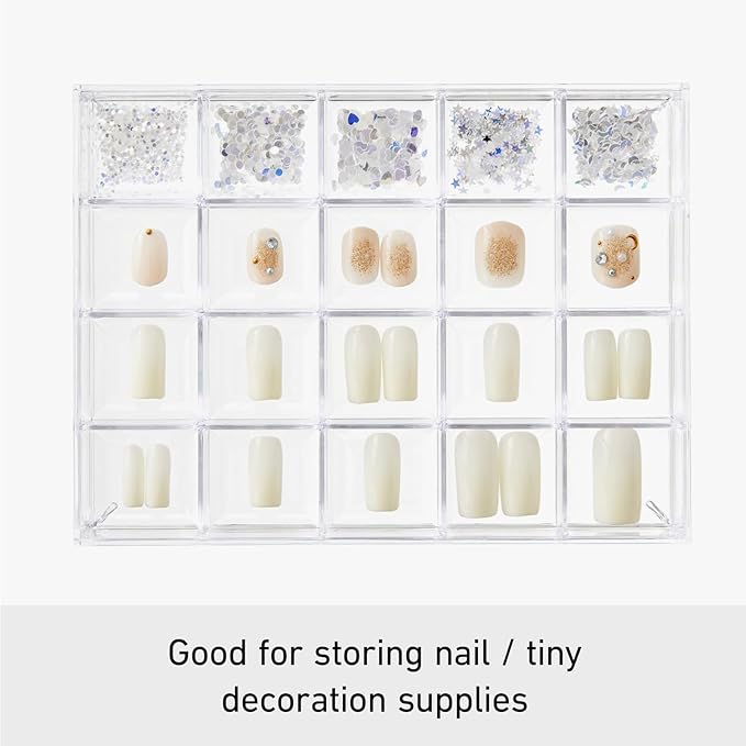 Like-it | MX-T10 | System Tray | Stackable Organizer | Drawer Organizer | A6 | 20 Divide |4.53" × 6.06" × 1.18" | Clear |