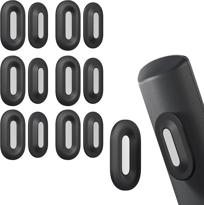 Nearockle 6 Pack Magnetic Remote Control Holder Wall Mount, 2025 Upgraded Smaller & Stronger Magnetic Silicone Remote Control Organizer TV Remote Charger Holder Caddy Back of TV (Black)