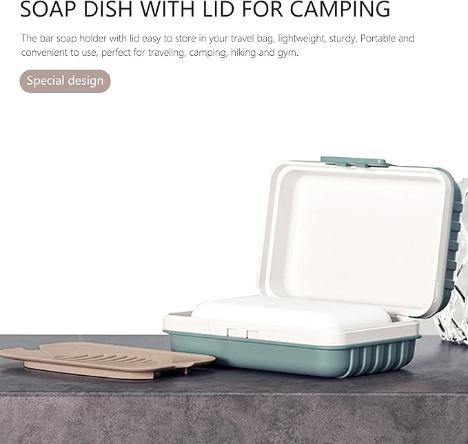 Travel Soap Container, Portable Travel Soap Case, Soap Dish with Lid for Camping, Outdoor, Bathroom, Hiking Traveling (3pcs 3 Color)