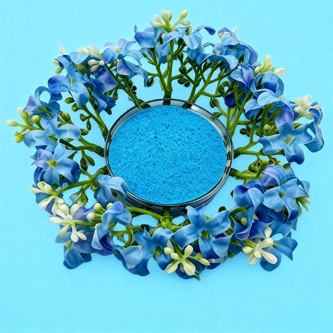 Mini Flower Ring Plate Jewelry Storage Tray Ring Holder for Dressing Table, Bedside Table, Room Bathroom Decoration, Cute Valentine's Day Christmas Birthday Gift for Women (blue flower)