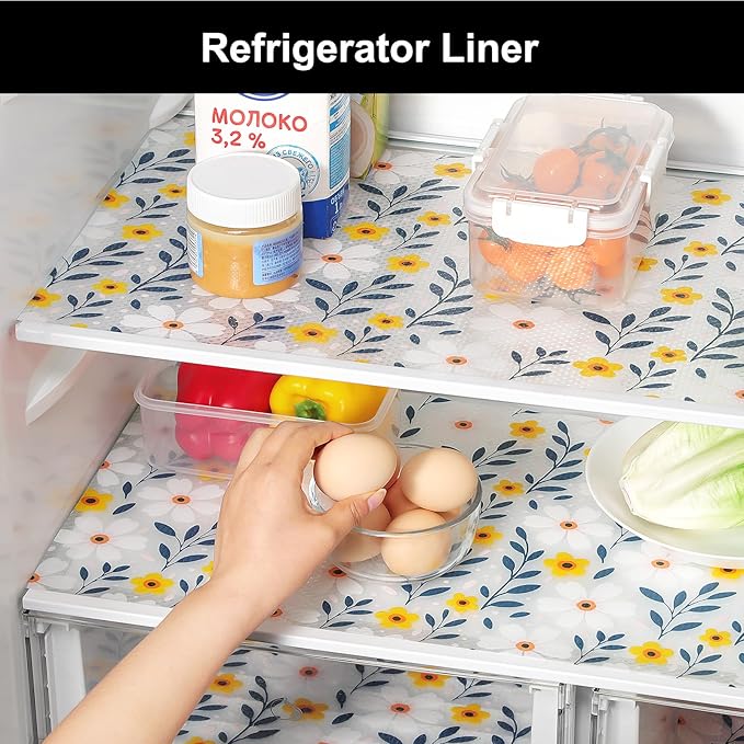 Cooyes Shelf Liner – Premium Non-Adhesive Cabinet & Drawer Liner for Kitchen – Waterproof Shelf Paper with Modern Pattern – Durable EVA Cabinet Mat – Easy to Cut （24" W x 240" L）