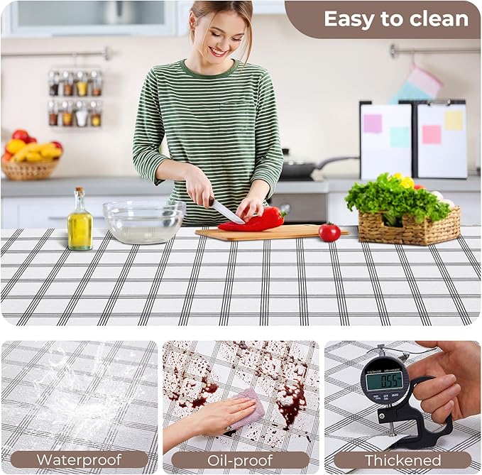 Coavas Extra Grip Thickened Shelf and Drawer Liner - Non-Adhesive Non-Slip Waterproof Mats for Kitchen Cabinets, Drawers, Shelves, Dresser & Cupboard, Easy Cut DIY (Stripe, 24IN x 10FT)