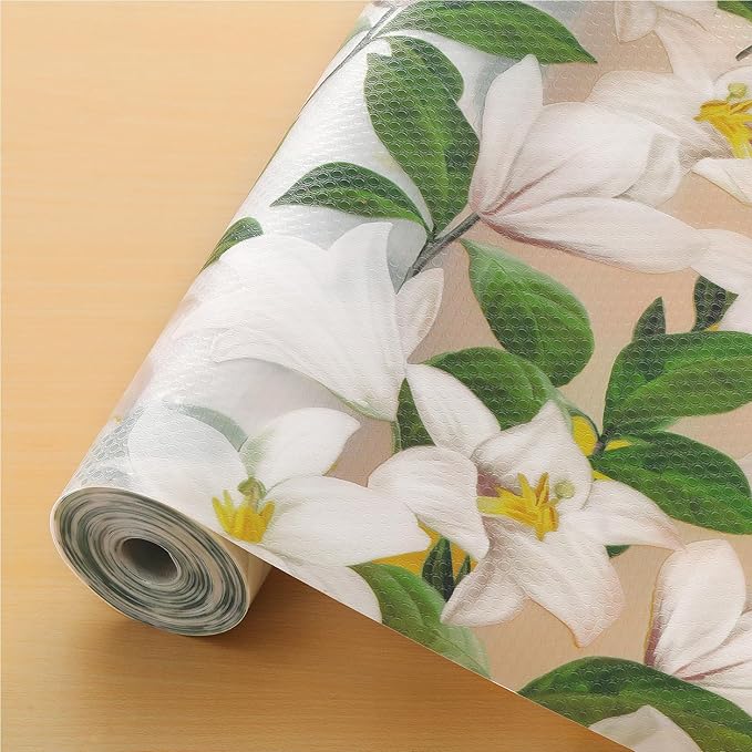 Cooyes Shelf Liner – Premium Non-Adhesive Cabinet & Drawer Liner for Kitchen – Waterproof Shelf Paper with Modern Pattern – Durable EVA Cabinet Mat – Easy to Cut （17.5" W x 197" L）
