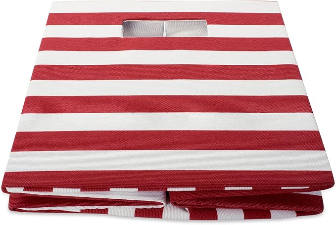DII Polyester Cube Storage Collection Collapsible Hard Sided Bin, 13x13x13, Rust (Pack of 6)
