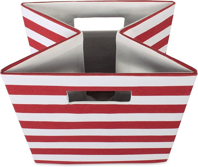 DII Polyester Cube Storage Collection Collapsible Hard Sided Bin, 13x13x13, Rust (Pack of 6)