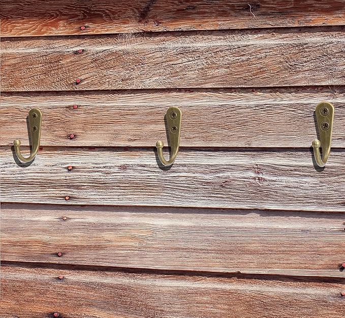 12 Pack Bronze Coat Hooks Wall Mounted, Rustproof Zinc Alloy Metal Hooks for Hanging Coats, Heavy Duty Utility Key Holder Hooks with Screws for Bathroom, Entryway, Kitchen, Hat, Towel, Cup, Robe