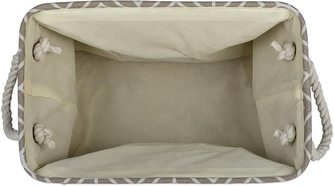 DII Collapsible Polyester Storage Bin, Stained Glass, Stone, Medium Rectangle