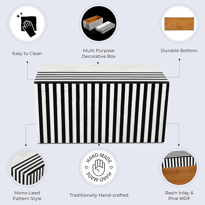 Handicrafts Home Decorative Organizer Box 10x5 â Large Keepsake Box with Lid, Modern Decorative Storage Box, Bohemian Coffee Table DÃ©cor, Jewelry & Memory Box, Decorative Accent Box for Home DÃ©cor