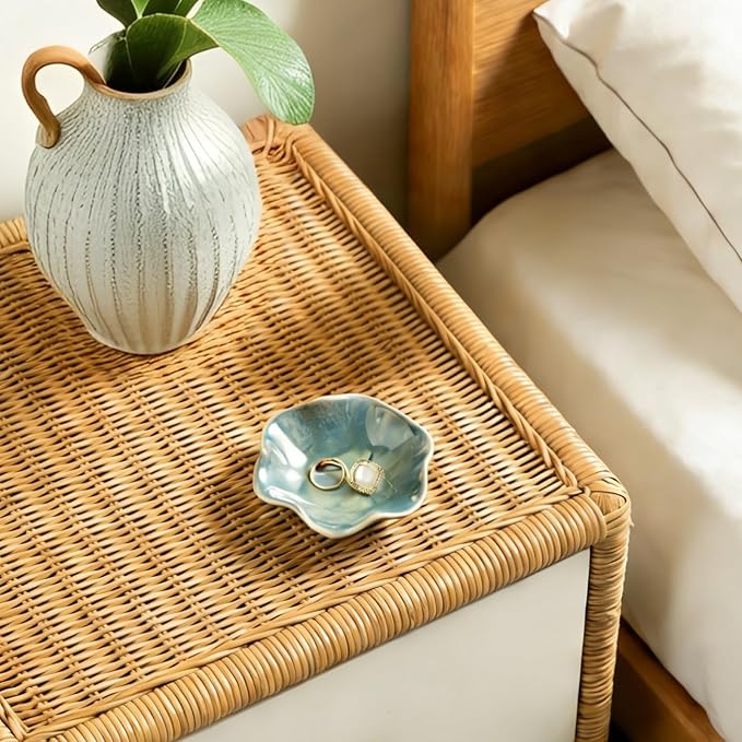 Ceramic Trinket Dish, Ring Tray, Decorative Jewelry Dish for Earrings Necklaces Watch Keys, for Women