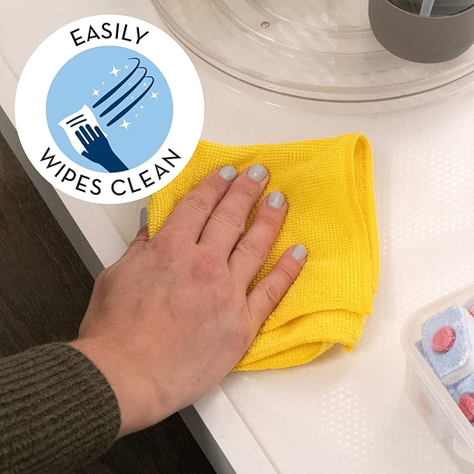S&T INC. Under Sink Mat, Shelf Liner for Kitchen Cabinet Non-Adhesive, Waterproof Drawer or Cabinet Liner, 24 Inches x 48 Inches, Clear Plastic, 1 Pack