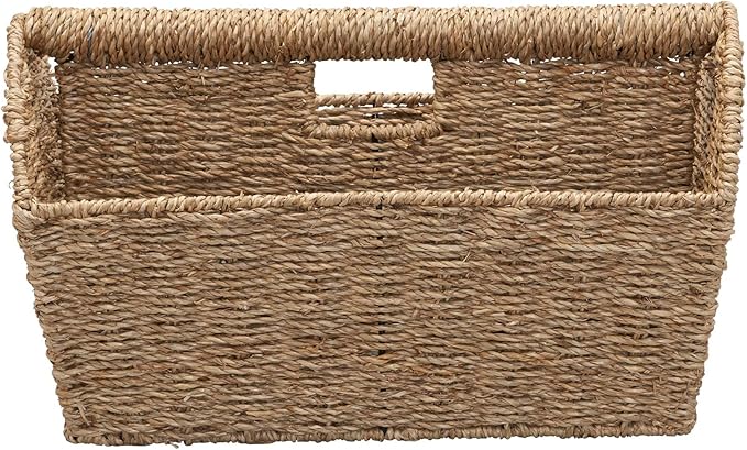 Household Essentials Rectangular Magazine Rack, Seagrass