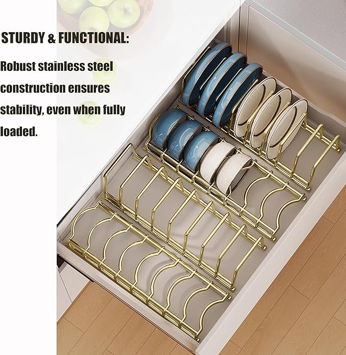 Small Bowl Drainer,Stainless Steel Bowl Drying Rack for Kitchen Counter Organizer Storage, Storage Shelf, Chrome (2 Bowl Racks(Gold))