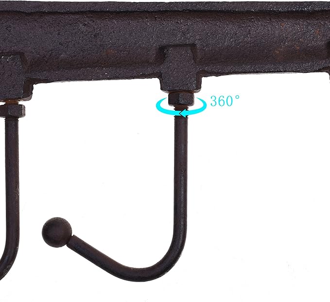 Beautyflier Antique Style Case Iron Wall Mounted Coat Hook Key Hanger Home Organizer Rack (Spanner Shaped)