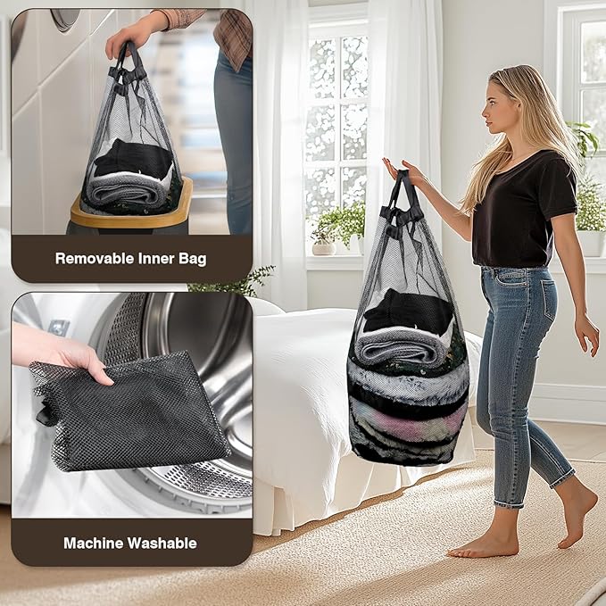 75L Slim Laundry Hamper with Lid, Dirty Clothes Hampers for Laundry, Collapsible Laundry Baskets for Small Spaces, Bedroom, Bathroom, Laundry Room, Dark Grey