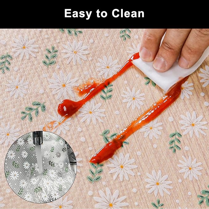 Cooyes Shelf Liner – Premium Non-Adhesive Cabinet & Drawer Liner for Kitchen – Waterproof Shelf Paper with Modern Pattern – Durable EVA Cabinet Mat – Easy to Cut （17.5" W x 240" L）