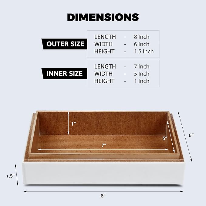 Handicrafts Home Decorative Box 8x6 – Photo Storage Box, Jewelry Organizer, Modern Decorative Storage Box with Lid, Bohemian Table Décor, Vintage Keepsake Box for Shelf or Coffee Table Décor