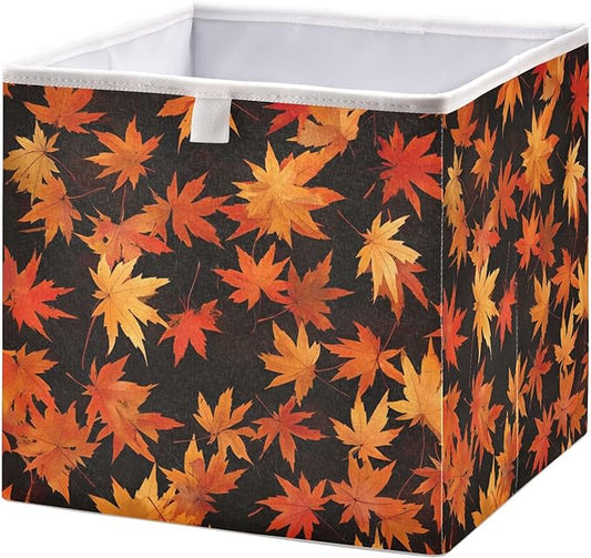Bolaz Yellow Maple Closet Organizers Storage Cubes Storage Bins Shelf Baskets Containers for Home Room Office,Square