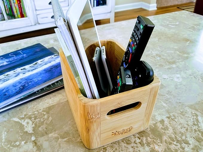 Bamboo Organizer, Bathroom Cosmetic Counter Storage, Picnic Condiment, Kitchen Pantry Box, Grill Utensil Spice Holder