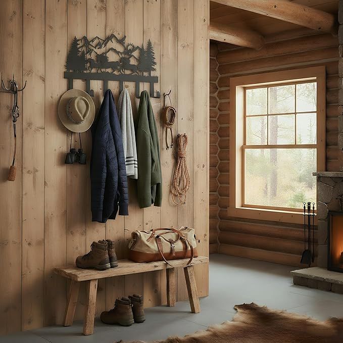 Metal Black Coat Hooks Wall Mount and Coat Rack Hanger for Hanging and Storage Ideal for Living Room, Hallway, Office, Backpack, Bags, Towel, Clothes and Hat (Horse)