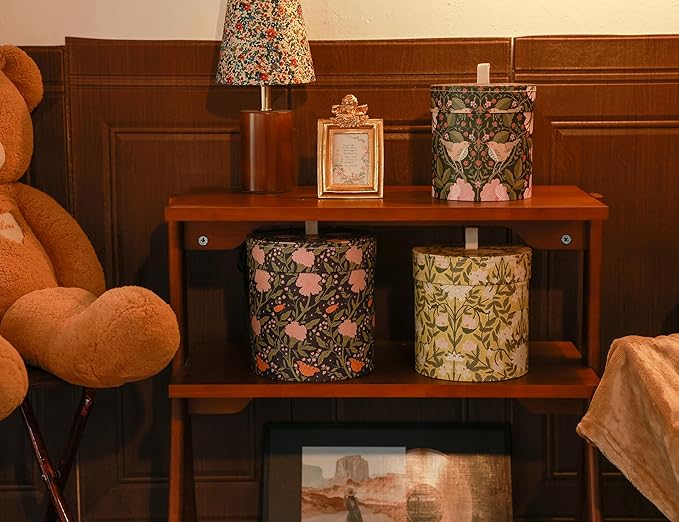 3-Piece Decorative Storage Boxes with Lids, wool storage, toy bin, Cardboard Keepsake Box Set, Butterfly and Bird Design, Shelf Decor, Home Decor, Modern Decoration Organizer, Toy Bin
