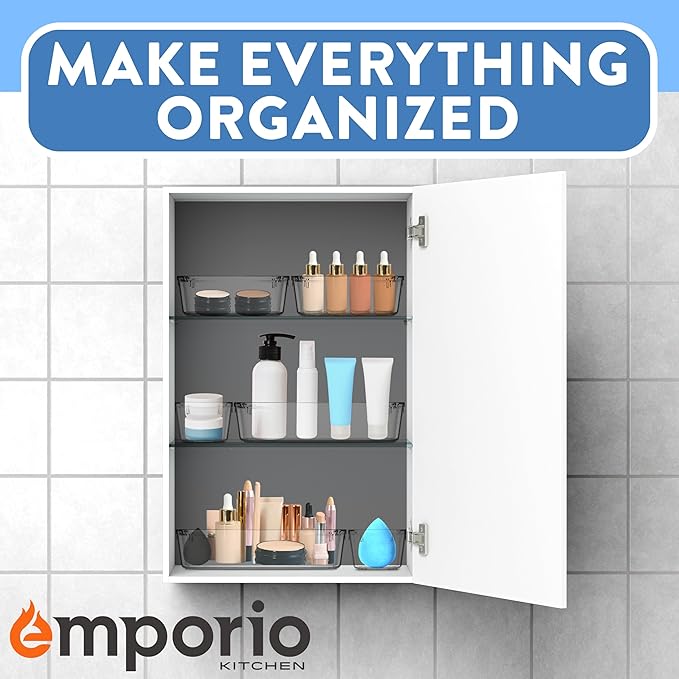 Drawer Organizer Set - 37 Stackable Storage Trays for Makeup, Kitchen, and Office - Includes 3 9x6, 6 9x3, 14 6x3, 14 3x3 Bins