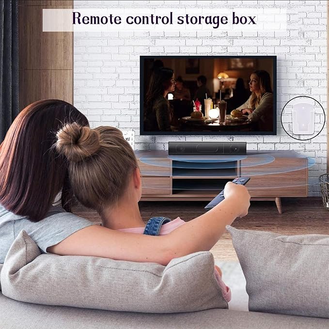RUIAN 2Pcs Fashion Remote Control Holders Self Adhesive Wall Mount Air Conditioner Media Storage Racks Organizers, White