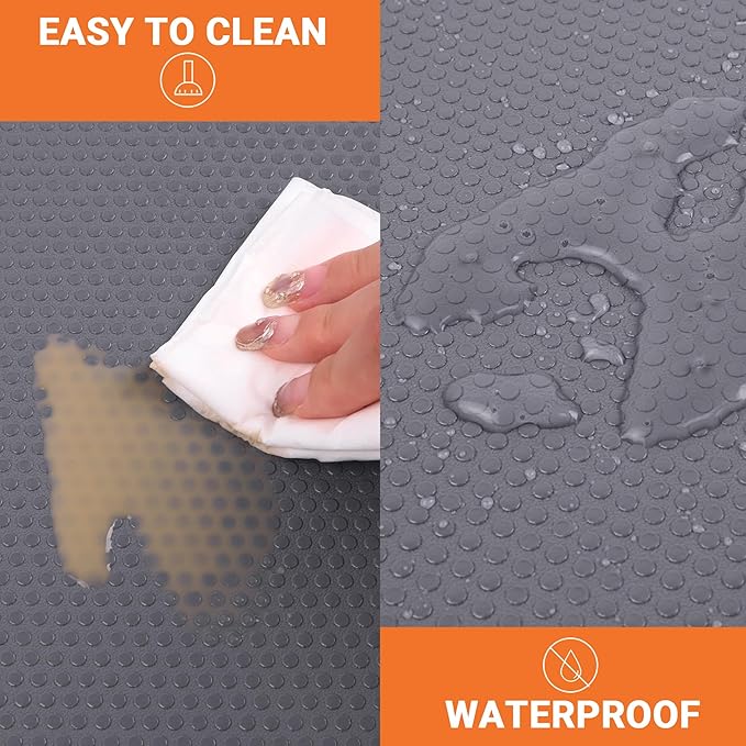 FLPMIX Cabinet Shelf Liner 20" Wide: Waterproof Kitchen Under Sink Mat - Easy to Cut & Clean Large Cupboard Drawer Liners for Closet Bathroom Pantry Shelves Dark Grey 20 X 300 Inch
