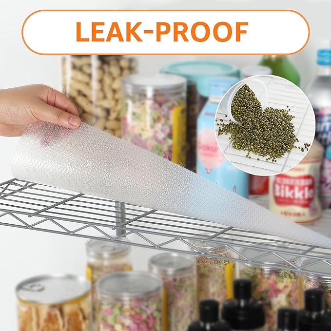 13.5-inch Shelf Liner for Wire Shelving: 1.2 MM Thick Clear Pantry Shelve Liners - Waterproof Easy to Cut Translucent Drawer Mat for Metal Rack 13.5 in x 291 inch